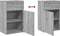 vidaXL - Opbergkast - 56,5x39x90 - cm - bewerkt - hout - grijs - sonoma - eikenkleurig