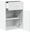 vidaXL - Opbergkast - 56,5x39x90 - cm - bewerkt - hout - wit
