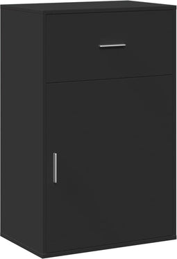 vidaXL - Opbergkast - 56,5x39x90 - cm - bewerkt - hout - zwart