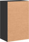 vidaXL - Opbergkast - 56,5x39x90 - cm - bewerkt - hout - zwart