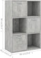 vidaXL - Opbergkast - 60x29,5x90 - cm - bewerkt - hout - betongrijs