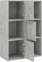 vidaXL - Opbergkast - 60x29,5x90 - cm - bewerkt - hout - betongrijs