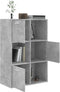 vidaXL - Opbergkast - 60x29,5x90 - cm - bewerkt - hout - betongrijs