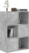 vidaXL - Opbergkast - 60x29,5x90 - cm - bewerkt - hout - betongrijs