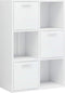 vidaXL - Opbergkast - 60x29,5x90 - cm - bewerkt - hout - hoogglans - wit