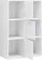 vidaXL - Opbergkast - 60x29,5x90 - cm - bewerkt - hout - hoogglans - wit