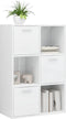 vidaXL - Opbergkast - 60x29,5x90 - cm - bewerkt - hout - hoogglans - wit