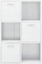 vidaXL - Opbergkast - 60x29,5x90 - cm - bewerkt - hout - hoogglans - wit