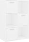 vidaXL - Opbergkast - 60x29,5x90 - cm - bewerkt - hout - wit