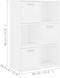 vidaXL - Opbergkast - 60x29,5x90 - cm - bewerkt - hout - wit