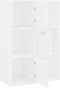 vidaXL - Opbergkast - 60x29,5x90 - cm - bewerkt - hout - wit
