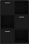 vidaXL - Opbergkast - 60x29,5x90 - cm - bewerkt - hout - zwart