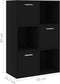 vidaXL - Opbergkast - 60x29,5x90 - cm - bewerkt - hout - zwart