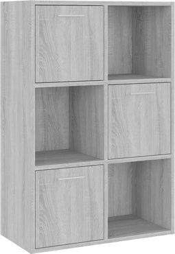 vidaXL - Opbergkast - 60x29,5x90 - cm - grijs - sonoma - eikenkleurig