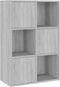 vidaXL - Opbergkast - 60x29,5x90 - cm - grijs - sonoma - eikenkleurig