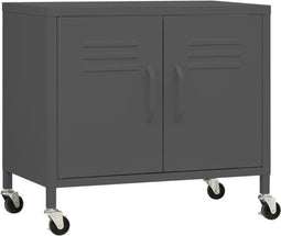 vidaXL - Opbergkast - 60x35x56 - cm - staal - antracietkleurig