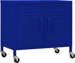 vidaXL - Opbergkast - 60x35x56 - cm - staal - marineblauw