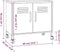 vidaXL - Opbergkast - 60x35x56 - cm - staal - mosterdgeel