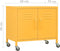 vidaXL - Opbergkast - 60x35x56 - cm - staal - mosterdgeel