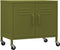 vidaXL - Opbergkast - 60x35x56 - cm - staal - olijfgroen