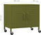 vidaXL - Opbergkast - 60x35x56 - cm - staal - olijfgroen