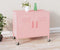 vidaXL - Opbergkast - 60x35x56 - cm - staal - roze