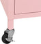 vidaXL - Opbergkast - 60x35x56 - cm - staal - roze
