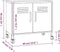 vidaXL - Opbergkast - 60x35x56 - cm - staal - wit