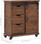 vidaXL - Opbergkast - 64x33,5x75 - cm - massief - vurenhout - bruin