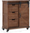 vidaXL - Opbergkast - 64x33,5x75 - cm - massief - vurenhout - bruin