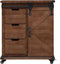vidaXL - Opbergkast - 64x33,5x75 - cm - massief - vurenhout - bruin