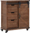 vidaXL - Opbergkast - 64x33,5x75 - cm - massief - vurenhout - bruin