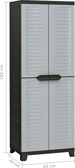 vidaXL - Opbergkast - 65x45x181 - cm - kunststof