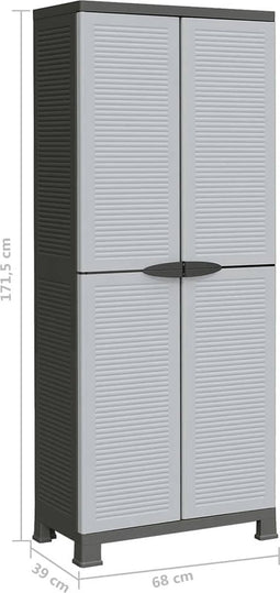 vidaXL - Opbergkast - 68x39x171,5 - cm - kunststof