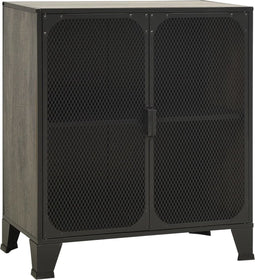 vidaXL - Opbergkast - 72x36x82 - cm - metaal - en - MDF - grijs