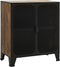 vidaXL - Opbergkast - 72x36x82 - cm - metaal - en - MDF - rustiek - bruin