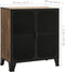 vidaXL - Opbergkast - 72x36x82 - cm - metaal - en - MDF - rustiek - bruin