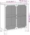 vidaXL - Opbergkast - 72x36x82 - cm - metaal - en - MDF - rustiek - bruin