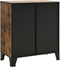 vidaXL - Opbergkast - 72x36x82 - cm - metaal - en - MDF - rustiek - bruin