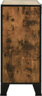 vidaXL - Opbergkast - 72x36x82 - cm - metaal - en - MDF - rustiek - bruin