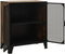 vidaXL - Opbergkast - 72x36x82 - cm - metaal - en - MDF - rustiek - bruin