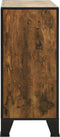 vidaXL - Opbergkast - 72x36x82 - cm - metaal - en - MDF - rustiek - bruin