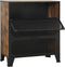 vidaXL - Opbergkast - 72x36x82 - cm - metaal - en - MDF - rustiek - bruin