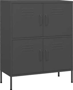 vidaXL - Opbergkast - 80x35x101,5 - cm - staal - antracietkleurig