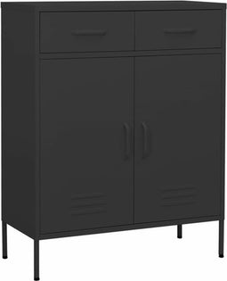 vidaXL - Opbergkast - 80x35x101,5 - cm - staal - antracietkleurig