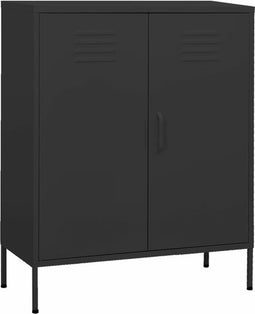 vidaXL - Opbergkast - 80x35x101,5 - cm - staal - antracietkleurig