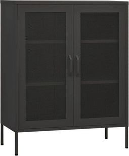 vidaXL - Opbergkast - 80x35x101,5 - cm - staal - antracietkleurig