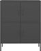 vidaXL - Opbergkast - 80x35x101,5 - cm - staal - antracietkleurig