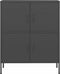 vidaXL - Opbergkast - 80x35x101,5 - cm - staal - antracietkleurig