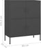 vidaXL - Opbergkast - 80x35x101,5 - cm - staal - antracietkleurig